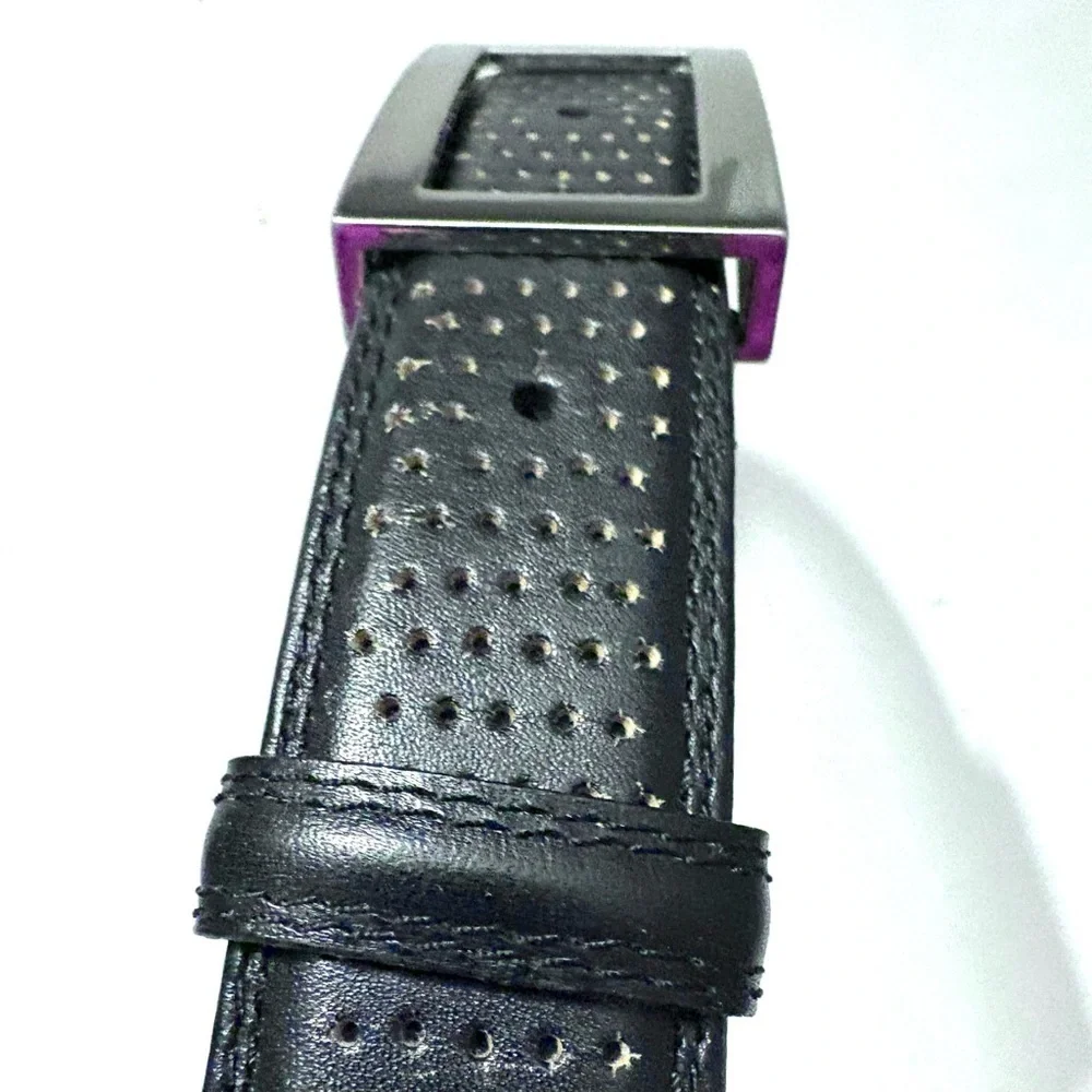 PGA TOUR 36 Inch Perforated Black Leather Belt